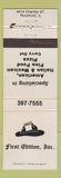 Matchbook Cover - First Edition Italian Rockford IL Pizza