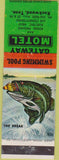 Matchbook Cover - Gateway Motel Rockwood TN Fish