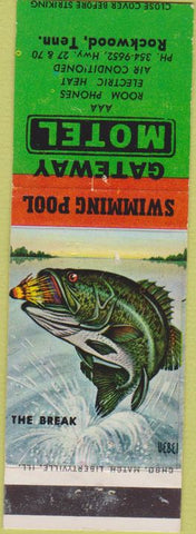 Matchbook Cover - Gateway Motel Rockwood TN Fish