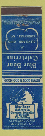Matchbook Cover - Blue Boar Cafeteria Cleveland Louisville WEAR
