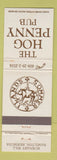 Matchbook Cover - Hog Penny Pub Hamilton Bermuda