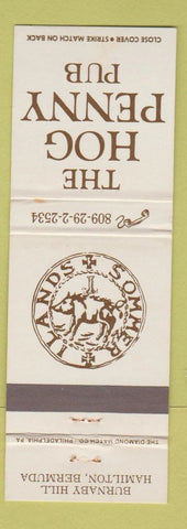 Matchbook Cover - Hog Penny Pub Hamilton Bermuda