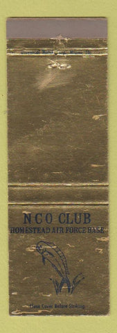 Matchbook Cover - NCO Club Homstead Air Base FL
