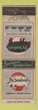 Matchbook Cover - Pig Sandwich BBQ WEAR