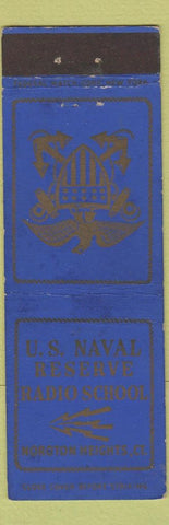 Matchbook Cover - US Naval Reserve Radio School Noroton Heights CT Federal