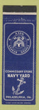 Matchbook Cover - Commissary Store Navy Yard Philadelphia PA