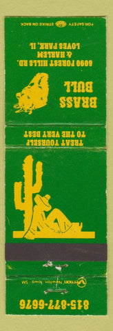 Matchbook Cover - Brass Bull Restaurant Loves Park IL WEAR
