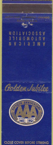 Matchbook Cover - AAA Car Club Golden Jubilee 1952