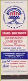 Matchbook Cover - Government Employees Insurance Washington DC