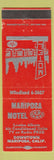 Matchbook Cover - Mariposa Motel CA