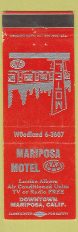 Matchbook Cover - Mariposa Motel CA