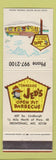 Matchbook Cover - Jed's BBQ Frontenac MO