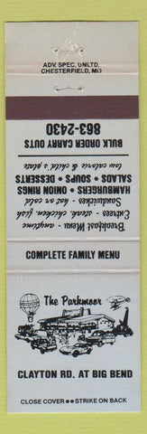 Matchbook Cover - The Parkmoor Restaurant Clayton MO BLUE WEAR