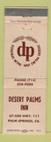 Matchbook Cover - Desert Palms Inn Palm Springs CA WEAR