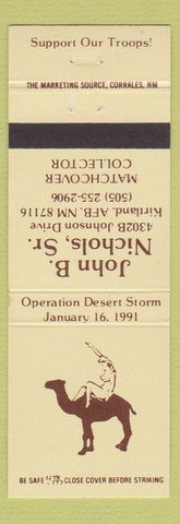 Matchbook Cover - John Nichols Match Collector Kirtland Air Force Base NM girlie