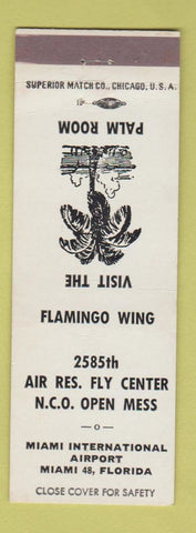 Matchbook Cover - 2585th Air Reserve Flying Center NCO Mess Miami FL