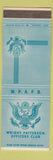 Matchbook Cover - Wright Patterson Officers Club Air Force Base