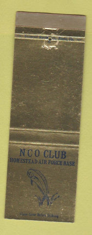Matchbook Cover - NCO Club Homstead Air Base FL