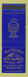 Matchbook Cover - McChord Officers Mess Air Force Base WA