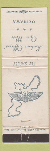 Matchbook Cover - Kadena Officers' Open Mess Okinawa Japan WORN