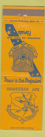 Matchbook Cover - Homestead Air Force Base SAC FL