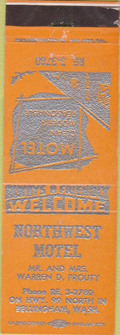 Matchbook Cover - Northwest Motel Bellingham WA orange