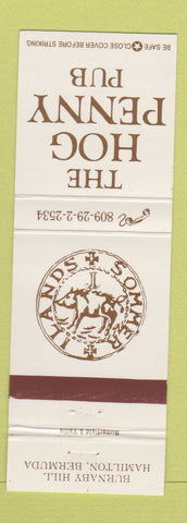 Matchbook Cover - Hog Penny Pub Hamilton Bermuda