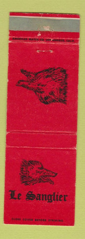 Matchbook Cover - Le Sanglier French Restaurant Tarzana CA Boar