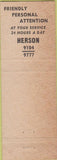 Matchbook Cover - Herson Funeral Home Ithaca NY