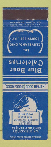 Matchbook Cover - Blue Boar Cafeteria Cleveland Louisville Memphis
