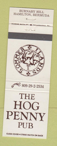 Matchbook Cover - Hog Penn Pub Hamilton Bermuda