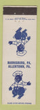Matchbook Cover - Restaurant Harrisburg Allentown PA pig