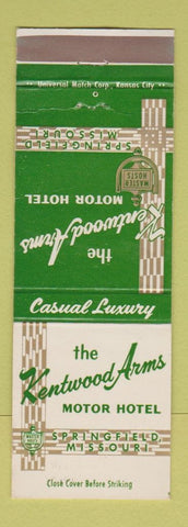 Matchbook Cover - Kentwood Arms Motor Hotel Springfield MO