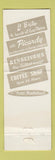 Matchbook Cover - Muehlebach Hotel Kansas City MO