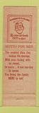 Matchbook Cover - Stone House Inn Restaurant Langley Park MD pig