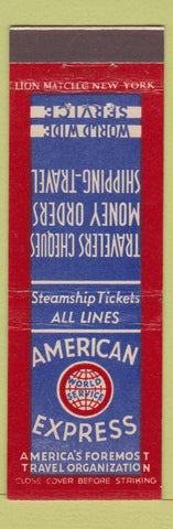 Matchbook Cover - American Express Travel Agency Steamship tickets