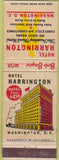 Matchbook Cover - Hotel Harrington Washington DC