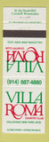 Matchbook Cover - Villa Roma Country Club Callicoon NY