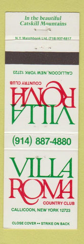 Matchbook Cover - Villa Roma Country Club Callicoon NY