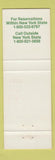 Matchbook Cover - Villa Roma Country Club Callicoon NY