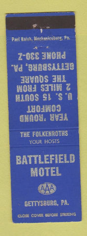 Matchbook Cover - Battlefield Motel Gettysburg PA