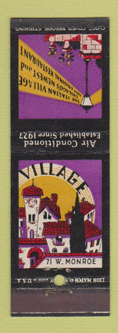 Matchbook Cover - The Village Chicago IL Italian restaurant