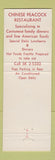Matchbook Cover - Chinese Peacock Restaurant Shaker Heights OH