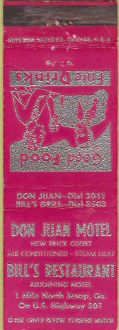 Matchbook Cover - Don Juan Motel Jesup GA