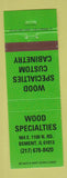 Matchbook Cover - Wood Specialties Bement IL