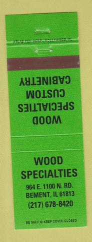 Matchbook Cover - Wood Specialties Bement IL