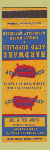 Matchbook Cover - Coast to Coast Hardware Stores Eugene OR