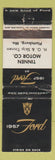 Matchbook Cover - 1957 Ford Tinnen Plattsburg MO WORN