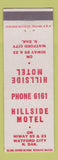 Matchbook Cover - Hillside Motel Watford City ND