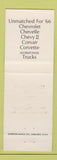 Matchbook Cover - 1966 Chevrolet Harpster Warriors Mark PA